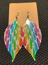 Load image into Gallery viewer, Double Hollow Leaf Earrings
