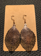 Load image into Gallery viewer, Double Hollow Leaf Earrings
