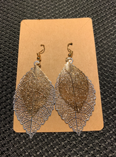 Load image into Gallery viewer, Double Hollow Leaf Earrings
