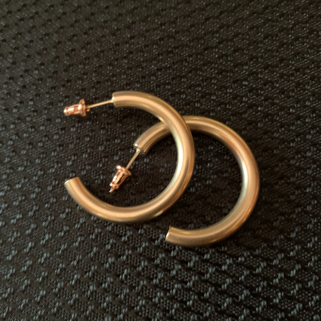 Rose Gold Hoops