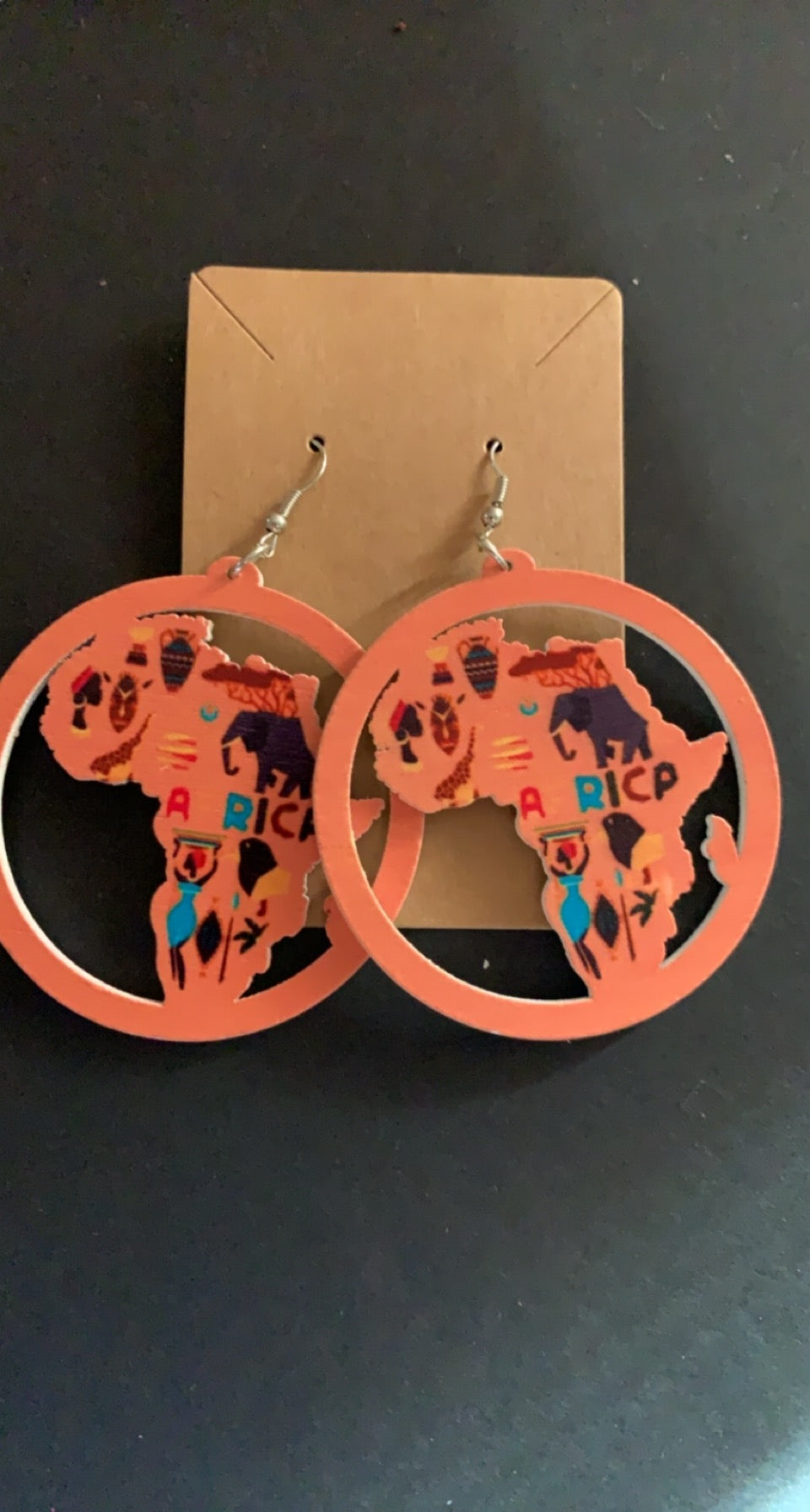African circular earrings