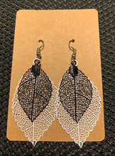 Load image into Gallery viewer, Double Hollow Leaf Earrings
